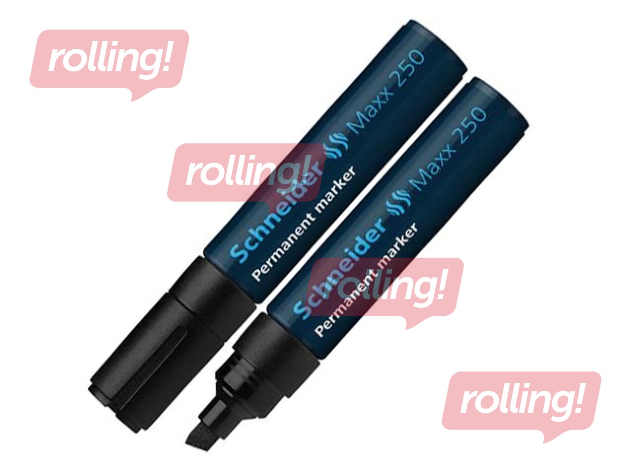 Permanentais marķieris Schneider 250, nošķelts, melns, 2-7mm
