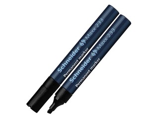 Permanentais marķieris Schneider 233, nošķelts, melns, 1-5mm