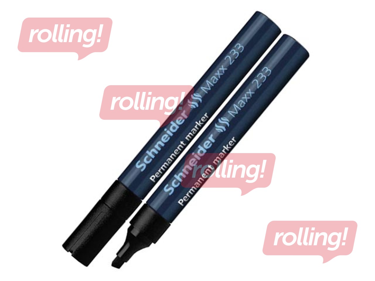 Permanentais marķieris Schneider 233, nošķelts, melns, 1-5mm