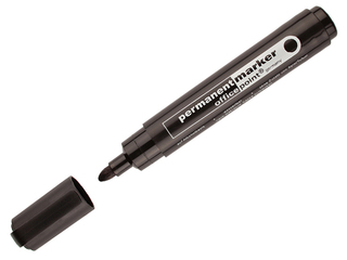 Permanentais marķieris Office Point, apaļš, melns, 1-5mm