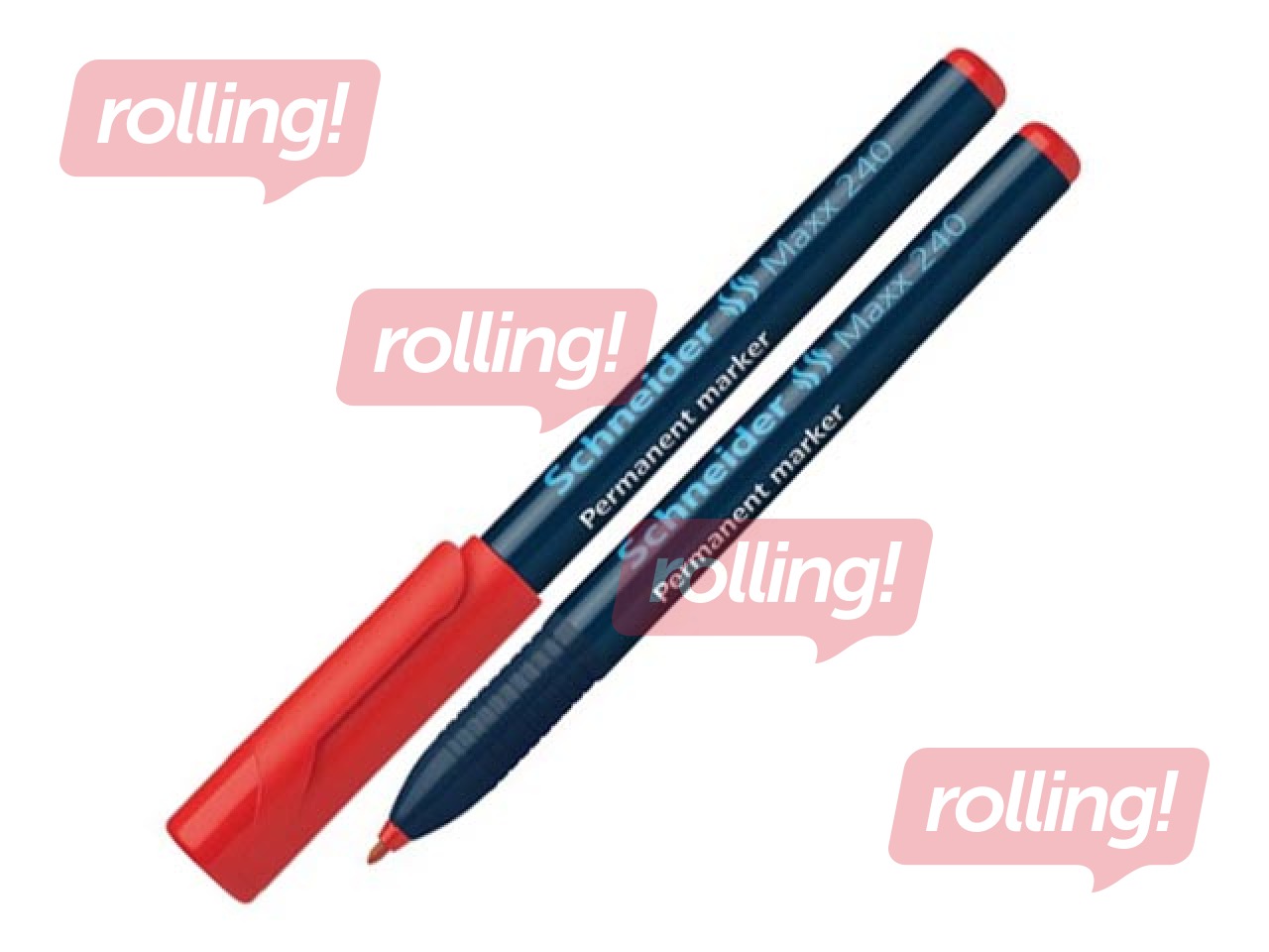 Permanentais marķieris Schneider 240, apaļš, sarkans, 1-2mm