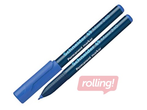 Permanentais marķieris Schneider 240, apaļš, zils, 1-2mm