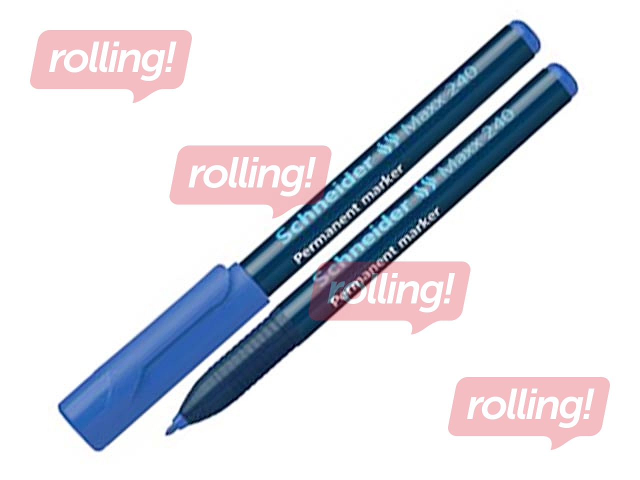 Permanentais marķieris Schneider 240, apaļš, zils, 1-2mm