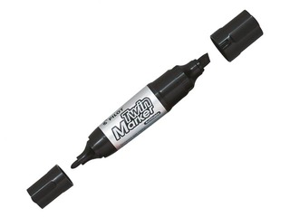 Permanentne marker Pilot Twin Jumbo, kahepoolne, must