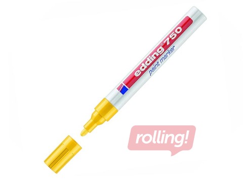 Permanentais marķieris Edding Paint 750, 2-4mm, dzeltens
