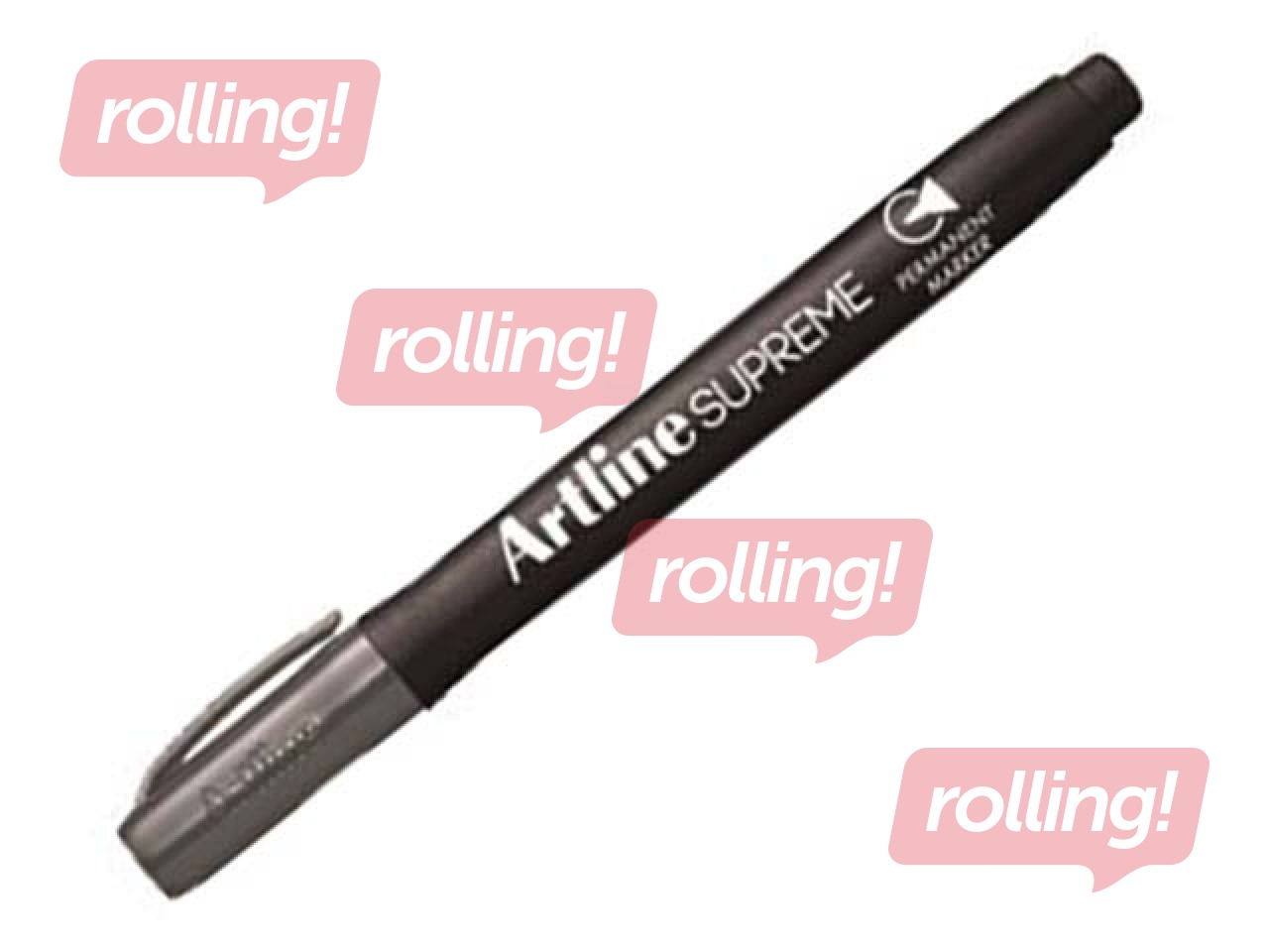 Permanentais marķieris Artline Supreme, apaļš, pelēks, 1-2mm