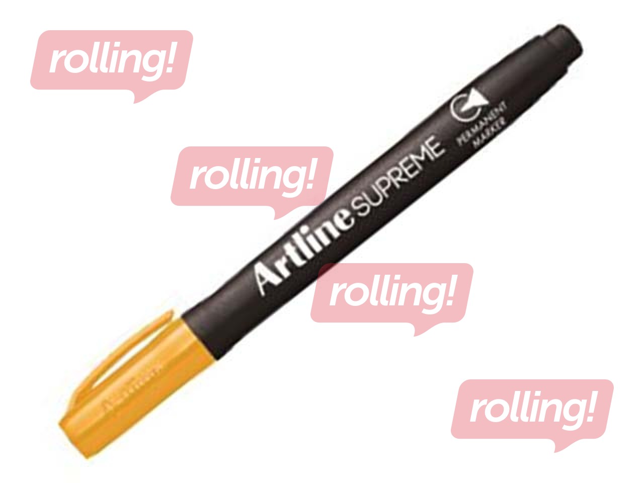 Püsiv marker Artline Supreme, ümar, kollane, 1-2mm