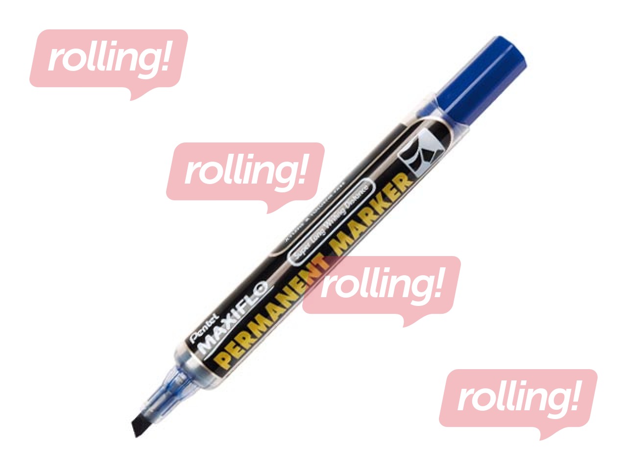 Permanentais marķieris Pentel Maxiflo, slīps, zils, 2-4.5mm