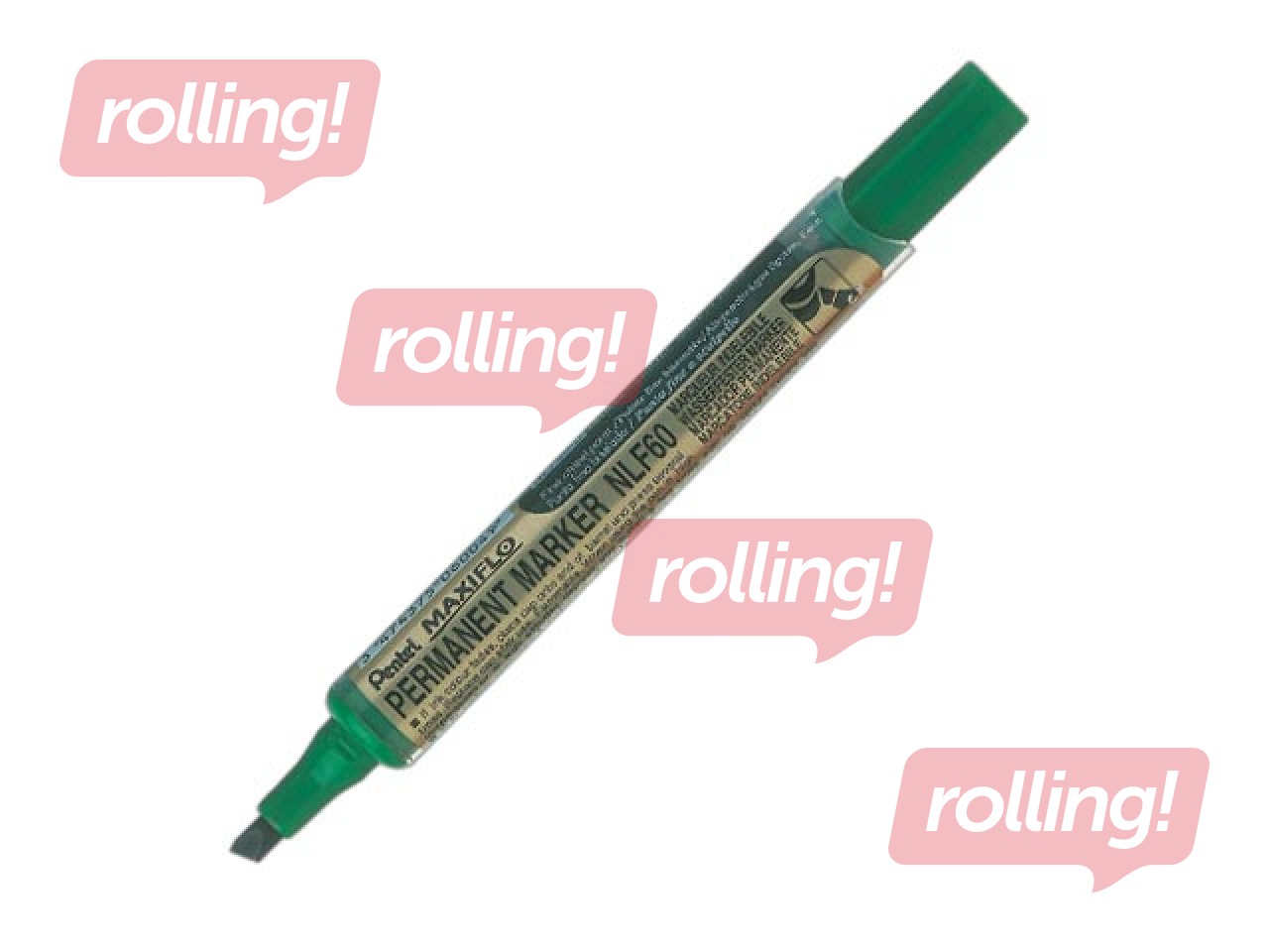 Permanent marker Pentel Maxiflo, oblique, green, 2-4.5mm