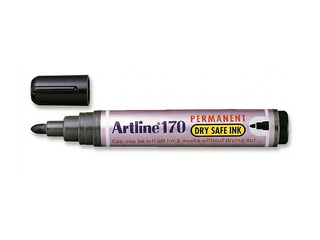 Permanentmarker Artline 170, ümmargune ots, must