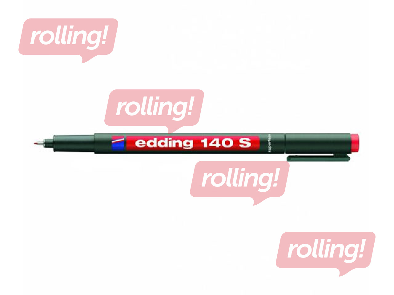Permanents marķieris Edding 140S, sarkans, 0.3mm