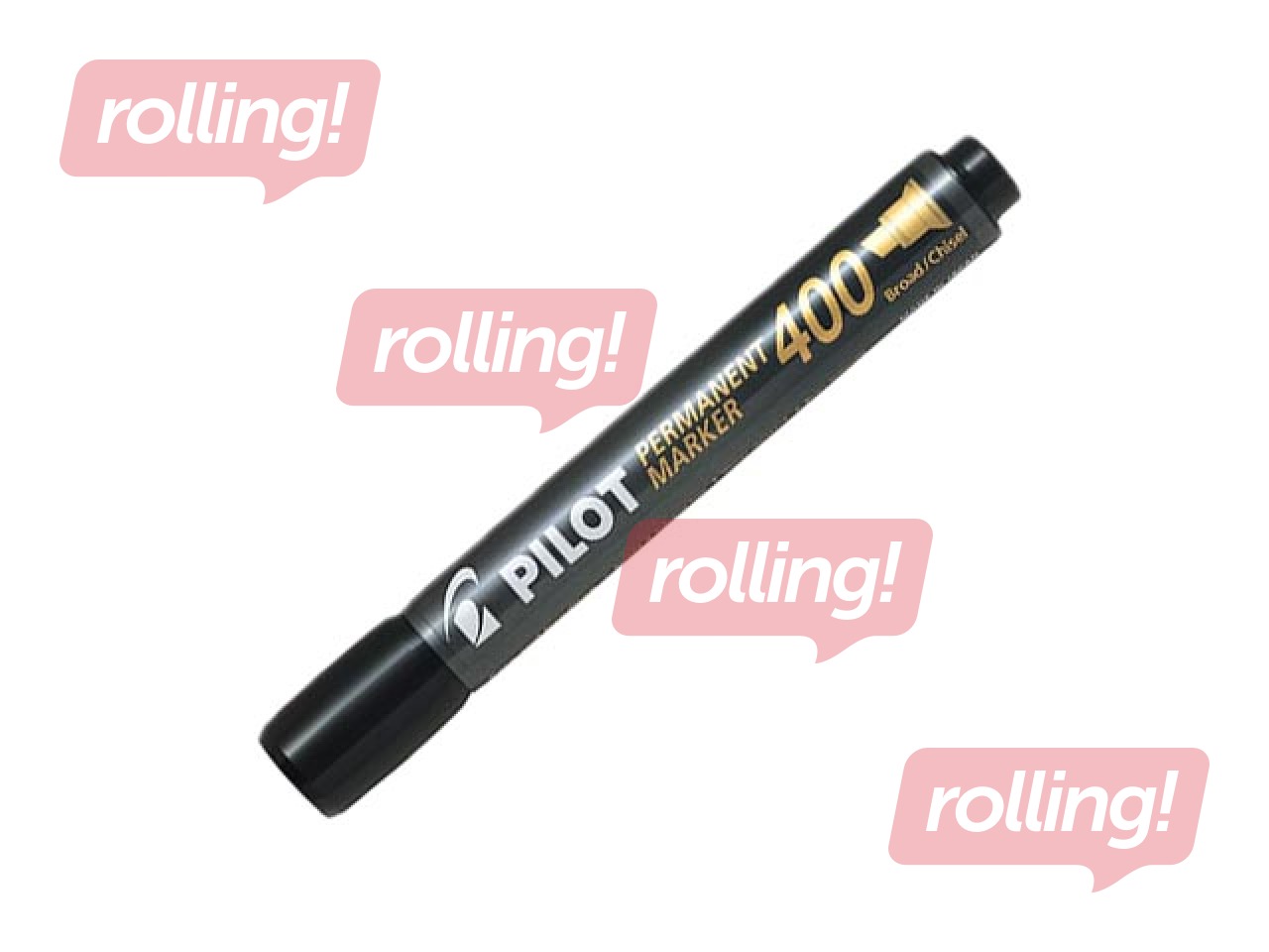 Permanentais marķieris Pilot 400, melns, 1.5-4mm + AKCIJA! Pērc permanentos marķierus un saņe