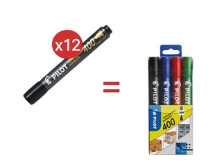Permanentais marķieris Pilot 400, melns, 1.5-4mm + AKCIJA! Pērc permanentos marķierus un saņe