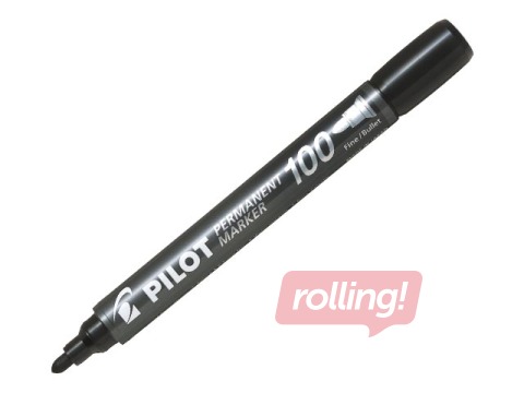 Permanent marker Pilot 100, black, 1mm + GIFT! Buy permanent markers and get a gift!