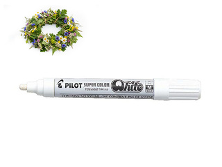 Permanentais marķieris Pilot  Super Color, balts, 2mm +Līgo dāvana!