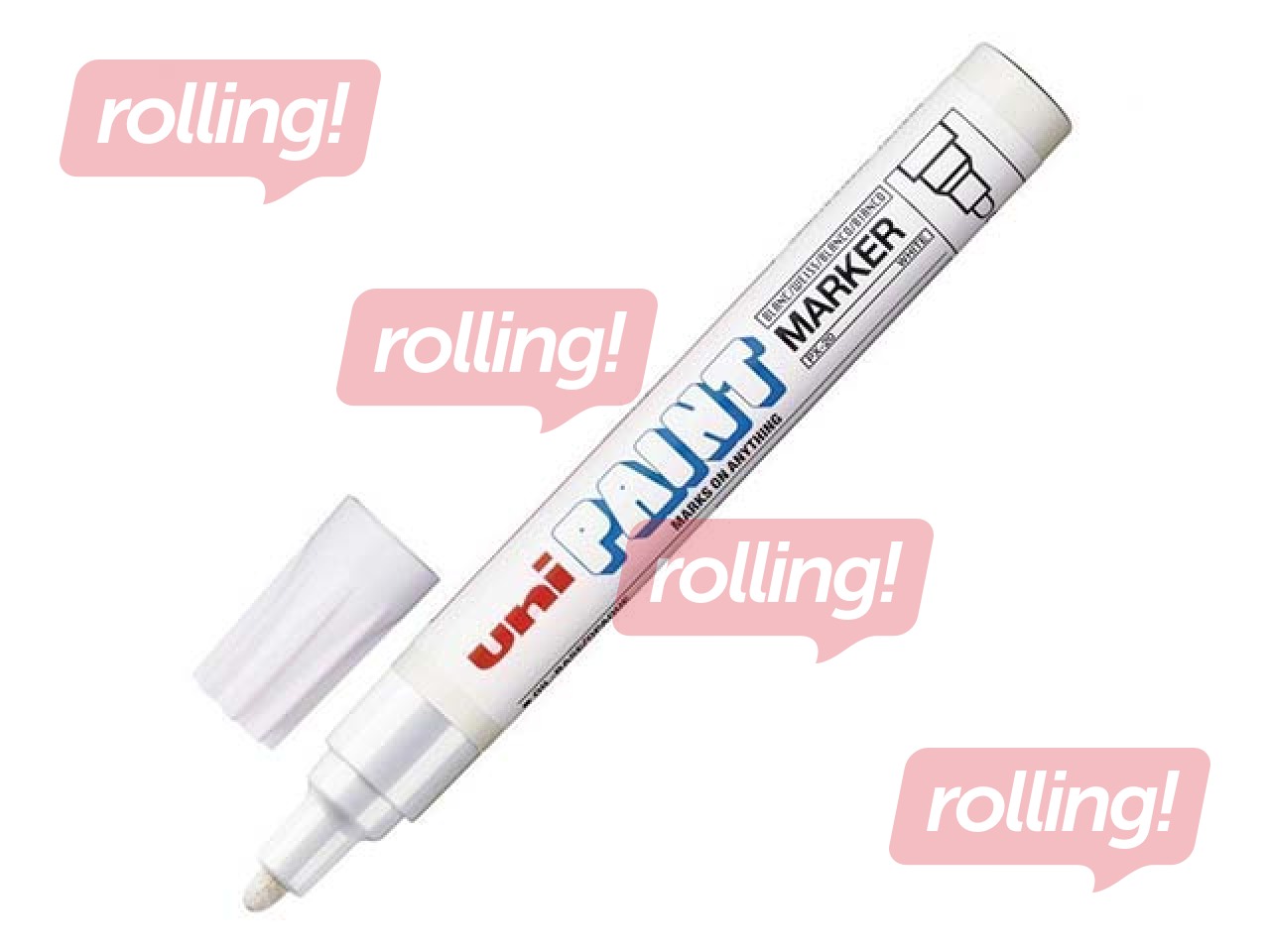 Permanentais marķieris UNI PAINT PX-21, balts