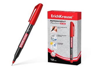 Permanent marker ErichKrause FP-50, red, 0.6mm