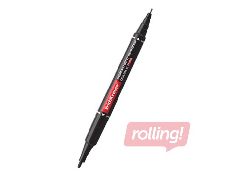 Permanent marker ErichKrause P-80, double-sided, black, 0.45/1.65mm