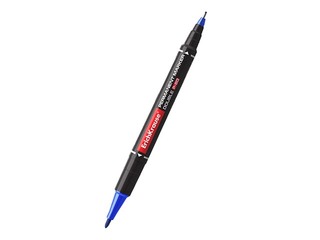 Permanent marker ErichKrause P-80, double-sided, blue, 0.45/1.65mm