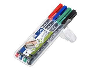 Набор OHP перманентный маркер Staedtler Lumcolor 317, 1мм, 4 цвета