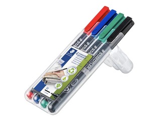 OHP püsimarkerid Staedtler Lumcolor 314, 1.0-2.5mm, 4 värvi