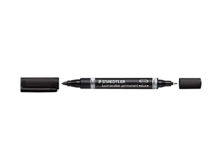 Permanentais marķieru komplekts Staedtler Lumcolor DUO, divpusējs, 0.6mm/1.5mm, 4 krāsas 