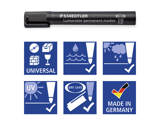 Permanentais marķieru komplekts Staedtler Lumcolor 352, 2mm, 6 krāsas
