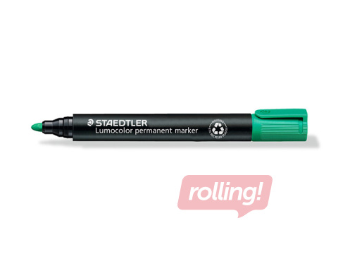 Permanentais marķieris Staedtler Lumcolor 352, zaļš, 2mm