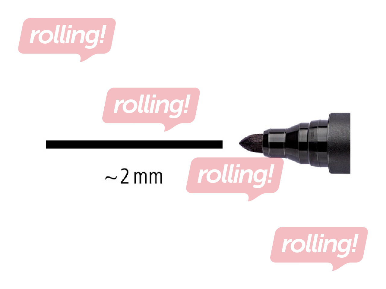 Permanentais marķieris Staedtler Lumcolor 352, sarkans, 2mm