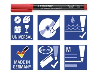 OHP Permanento marķieru komplekts Staedtler Lumcolor 317, 1mm, 8 krāsas