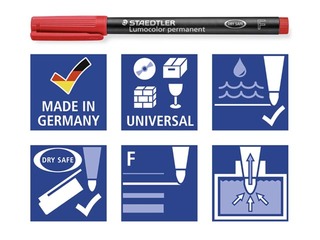 OHP Permanento marķieru komplekts Staedtler Lumcolor 318, 0.6mm, 8 krāsas