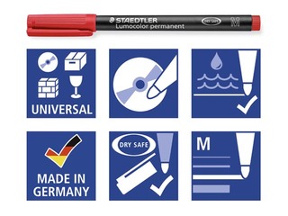 SALE OHP püsimarkerid Staedtler Lumcolor 317, 1mm, 6 värvi