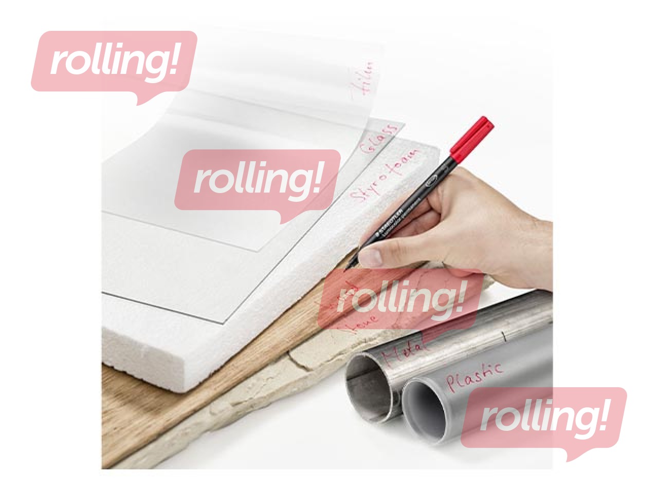 Permanents marķieru komplekts Staedtler Lumcolor 313, 0.4mm, 4 krāsas