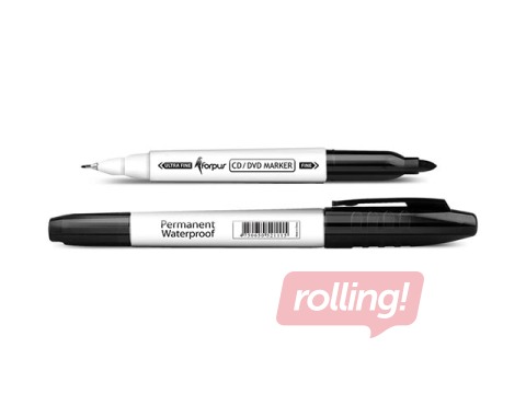 CD / DVD Marker Forpus, double-sided, black, 0.6/1.0mm