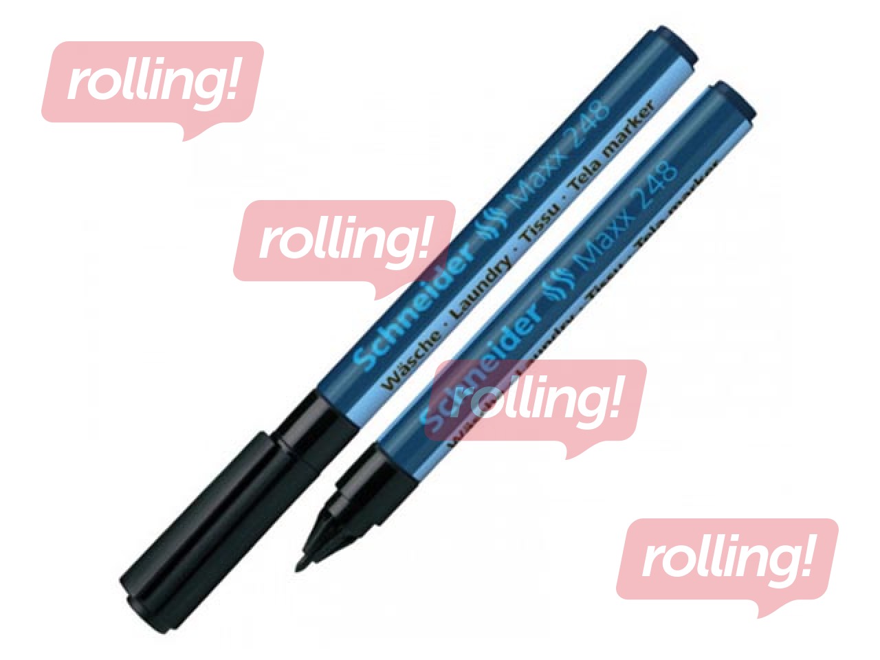 Noturīgais marķieris Schneider tekstilam Maxx 248, 1 mm, melns