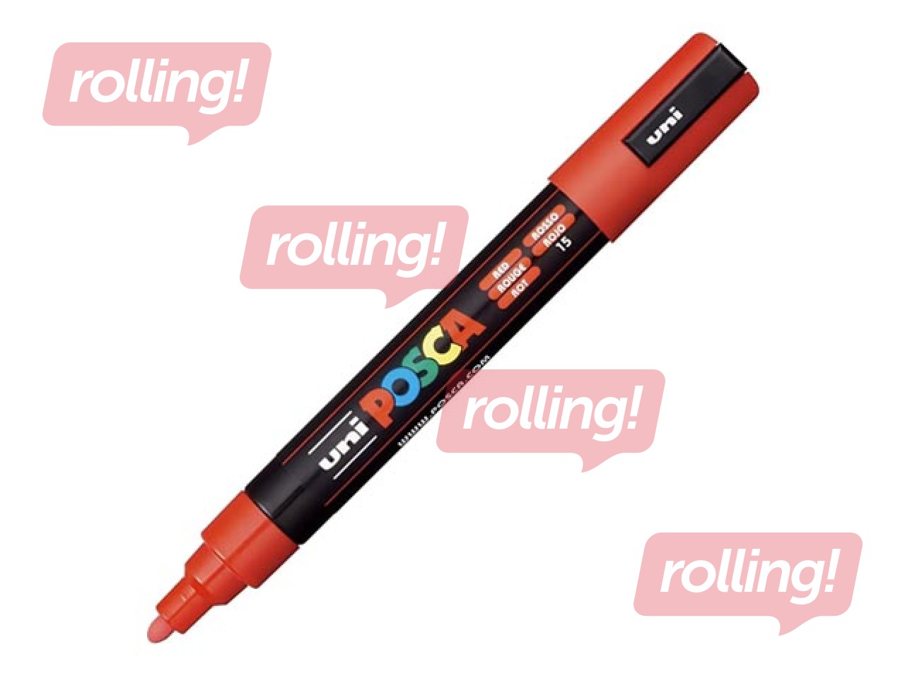 Marķieris Uni Posca PC - 5M, sarkans