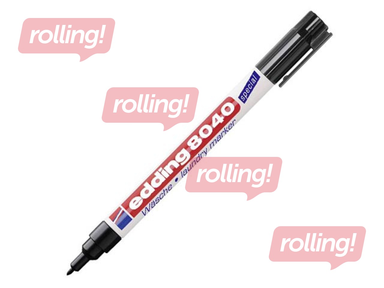 Tekstiilimarker Edding E8040, must, 1mm