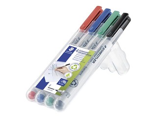 Marķieru komplekts Staedtler Lumocolor 316, 0.6mm, 4 krāsas, nav permanents