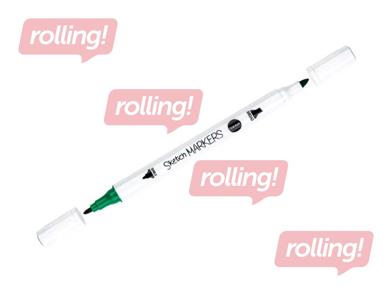 Маркеры для черчения и рисования, двусторонние, 24 цветов