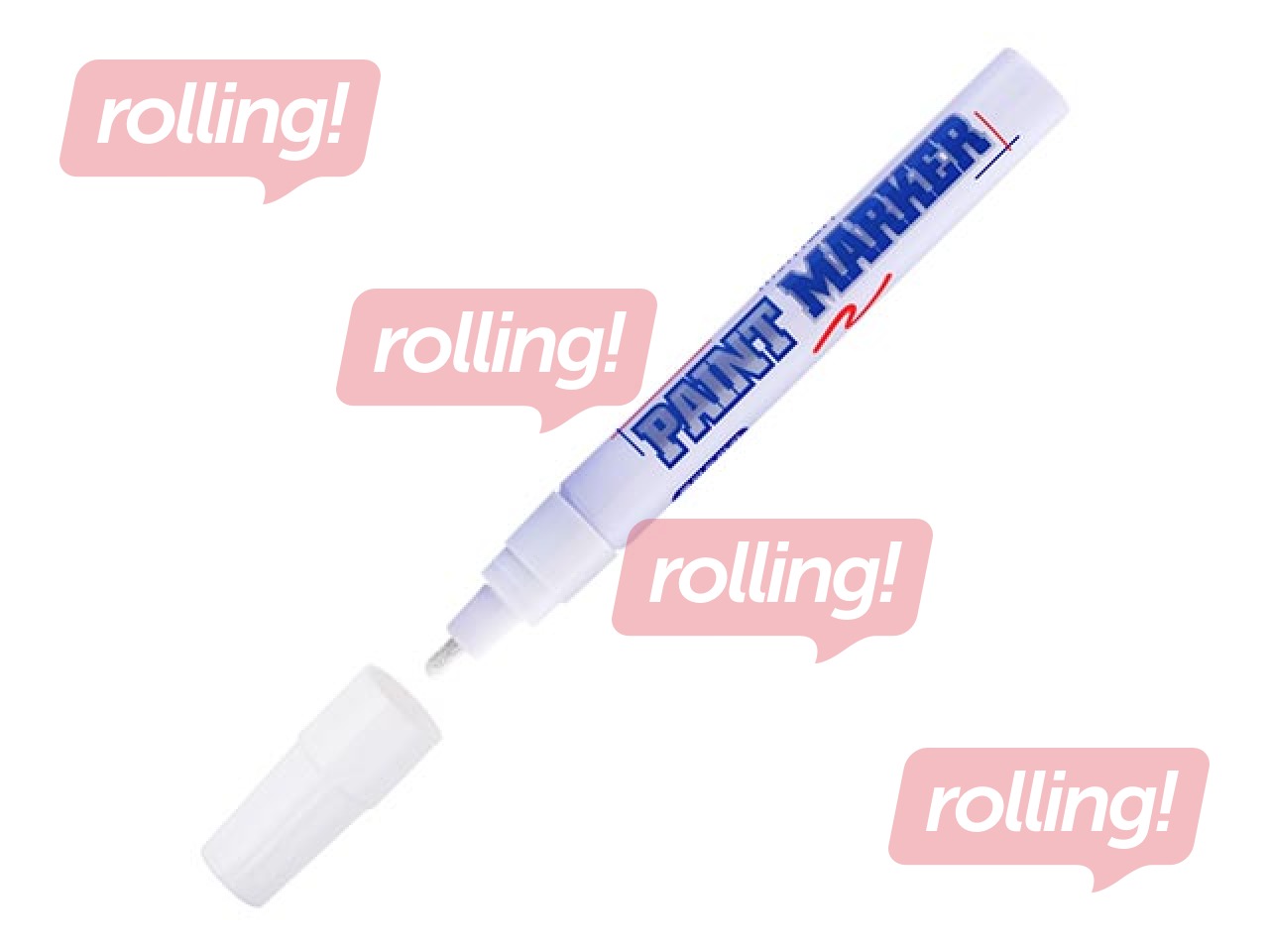 Permanents marķieris MunHwa Paint, balts, 4mm