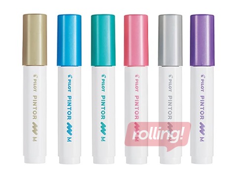 Permanento marķieru komplekts Pilot Pintor, 6 metāliskas krāsas