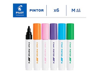 Permanento marķieru komplekts Pilot Pintor, 6 dažās krāsas