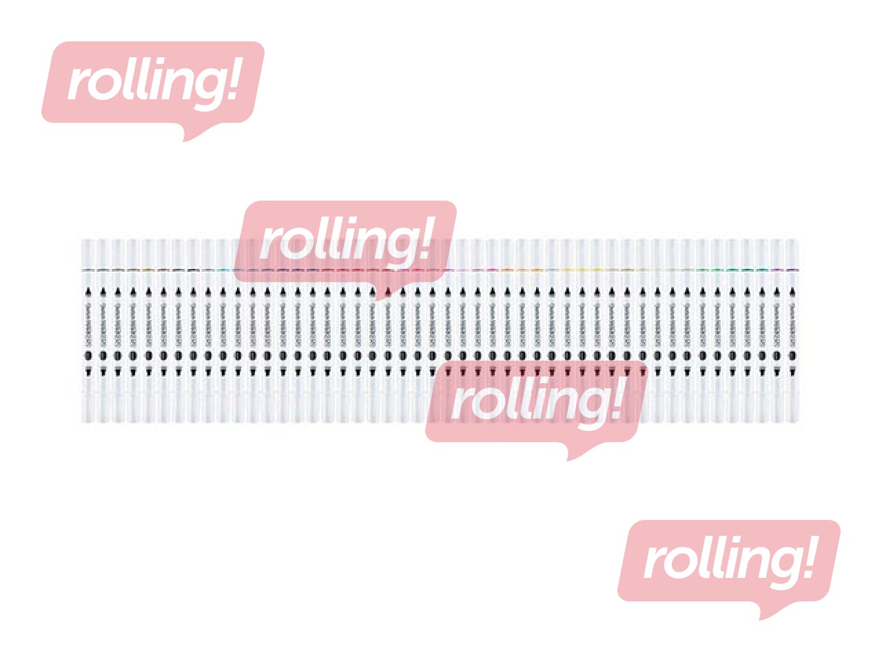 Marķieri skicēšanai un zīmēšanai, divpusējie, 48 krāsas