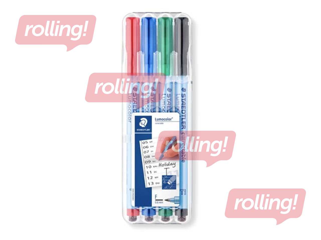 Набор маркеров Staedtler Lumocolor 305, стираемый, 0.6мм, 4-цветный