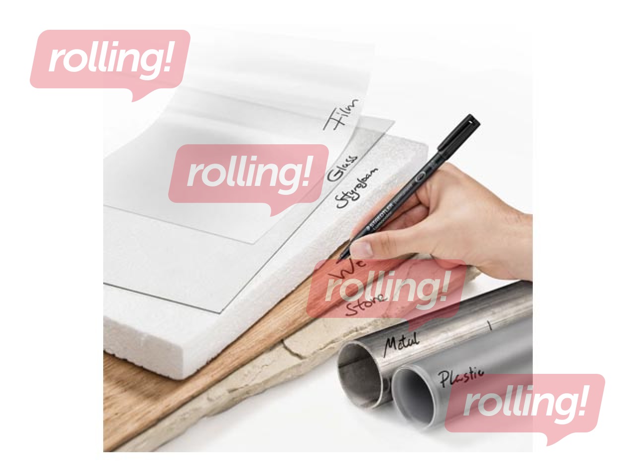 Noturīgais marķieris Staedtler Lumocolor 317, melns, 1mm