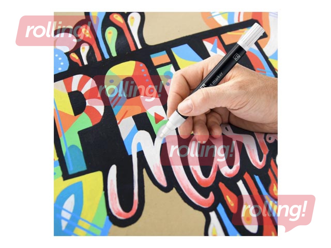 Acrylic paint marker set Staedtler Lumocolor 349, 2,4 mm, 6 colours