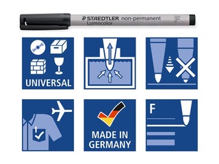 Non-permanent marker Staedtler Lumocolor 316, black, 0.6mm