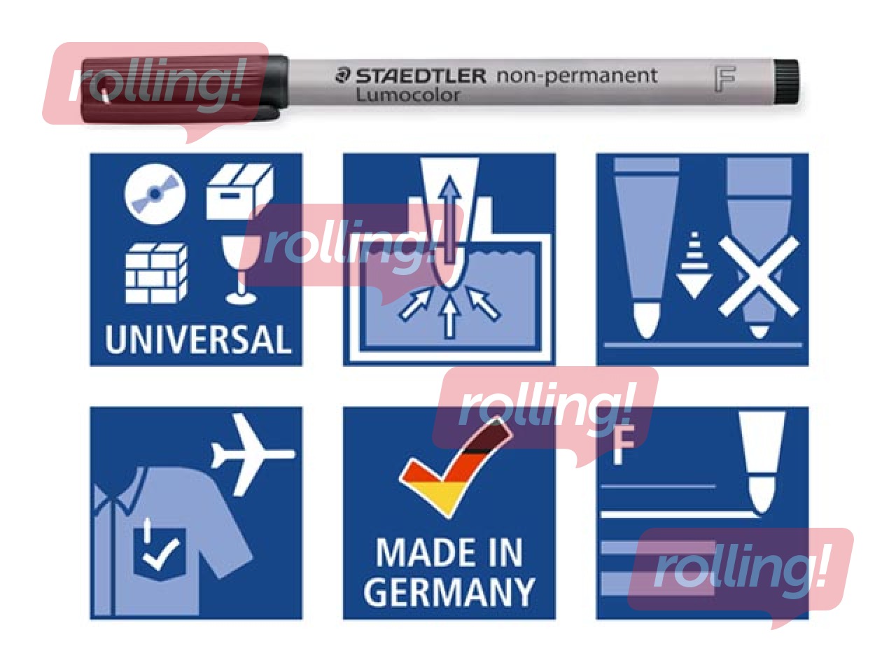 Non-permanent marker Staedtler Lumocolor 316, black, 0.6mm