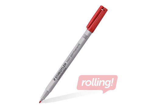 Marķieris Staedtler Lumocolor 315, sarkans, 1mm, nav permanents
