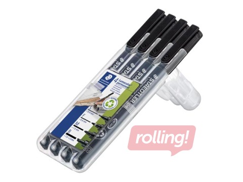Mаркери Staedtler, черный, 4 размера линий